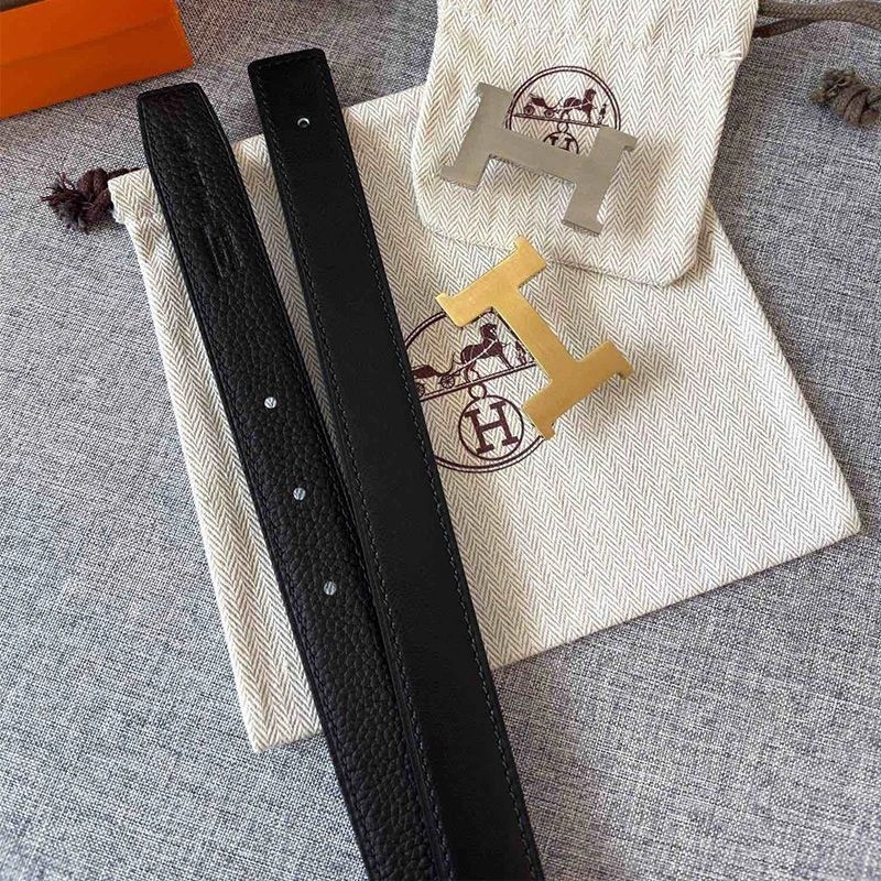 Hermes Constance H 25 Reversible Belt Leather In Black Grey - Image 3