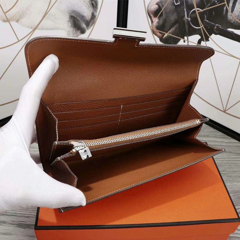 Hermes Constance Wallet Epsom Leather Palladium Hardware In Brown - Image 3