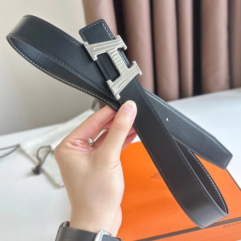 Hermes H Take Off 32 Reversible Belt Togo Leather In Black - Image 4