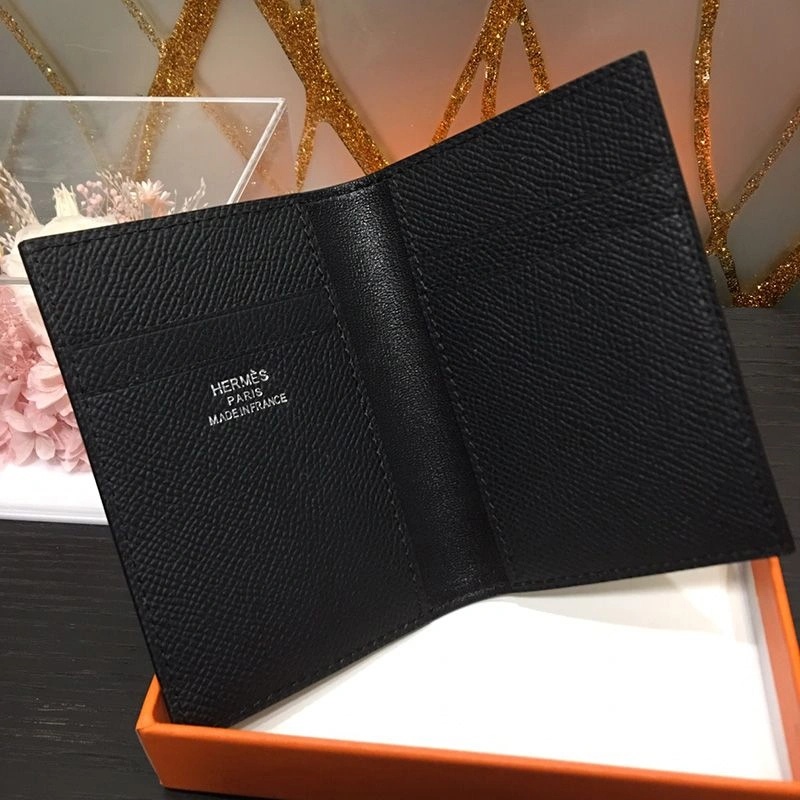 Hermes MC? Euclide Card Holder Epsom Calfskin In Black - Image 3