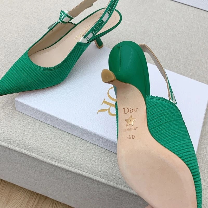 J'Adior Slingback Pumps Women Technical Fabric Green - Image 5