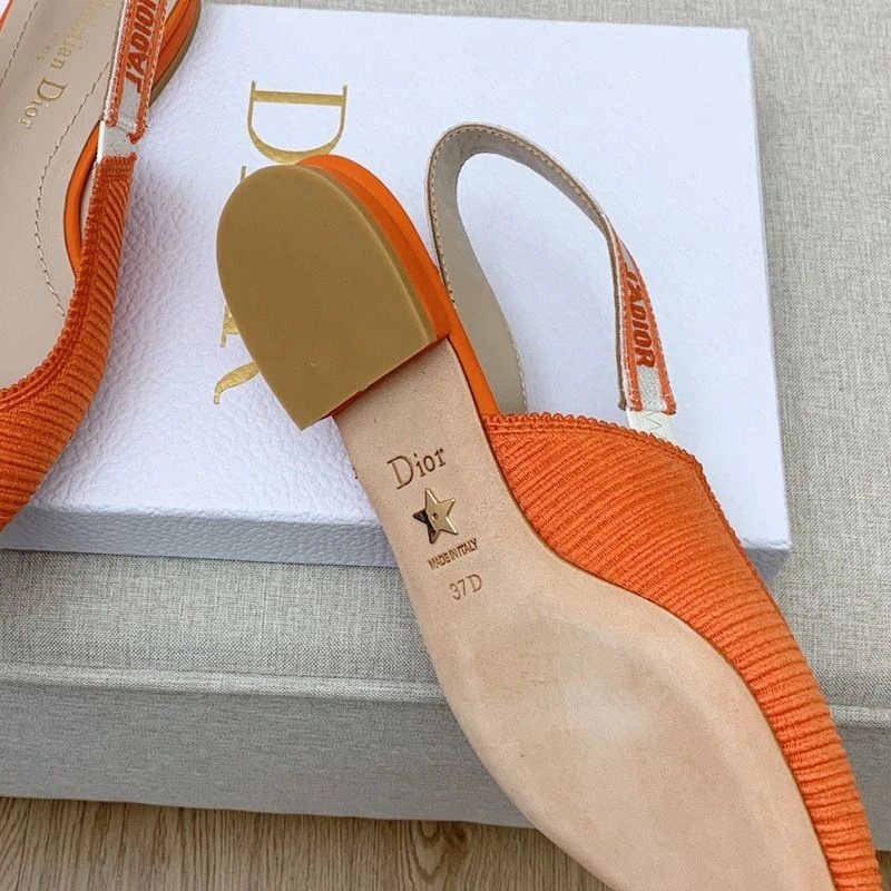 J'Adior Slingback Pumps Women Technical Fabric Orange - Image 7