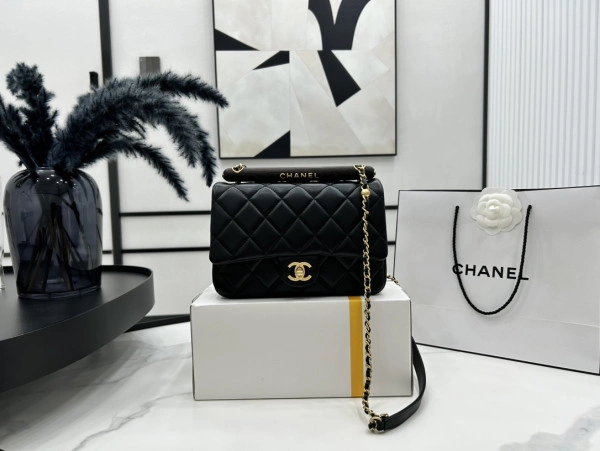 CHANEL SMALL FLAP BAG WITH TOP HANDLE SmartChoice 954 - Image 3