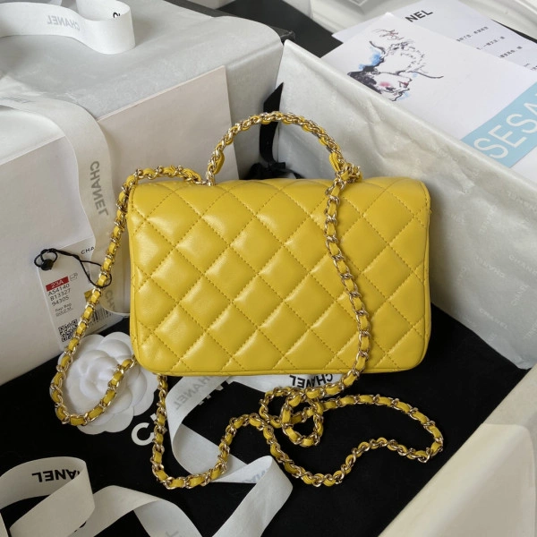 CHANEL FLAP BAG WITH TOP HANDLE-18CM HighQuality 931 - Image 3